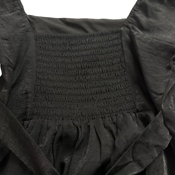 Altar’d State Women’s Black Tiered Long-Sleeve Dress With Tie Back Size M - New - Picture 5 of 11